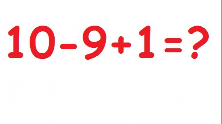  Cât fac 10-9+1=? Această problemă de matematică a revoltat internetul