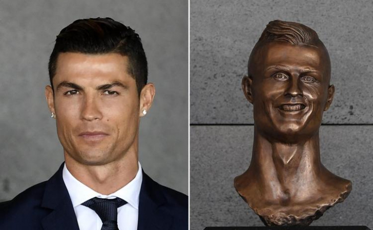După "caricatura" din Madeira, Cristiano Ronaldo are o nouă statuie. Cum arată acest bust