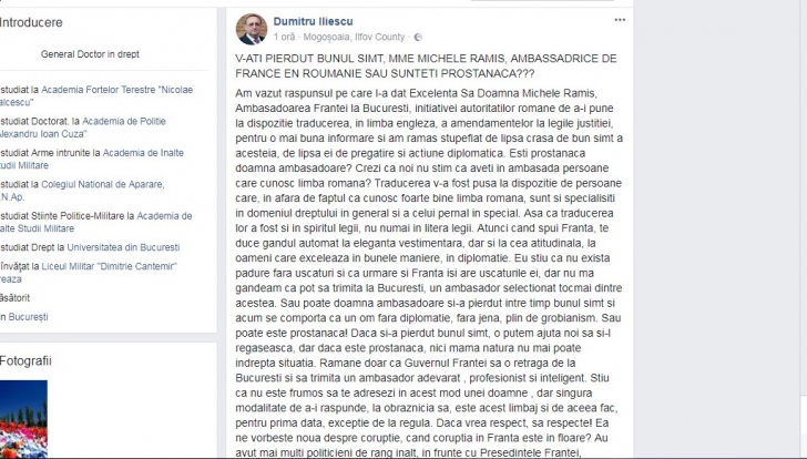 Ambasadorul Franței la București, făcut praf! "Ești prostănacă?". Scandal diplomatic fără precedent
