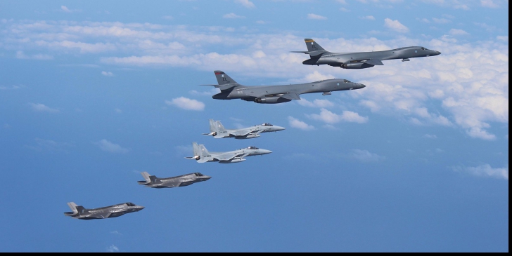 Amplu exercițiu aerian desfășurat de SUA și Coreea de Sud. Au decolat 230 de avioane