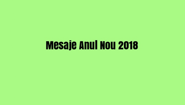 Mesaje Anul Nou 2018