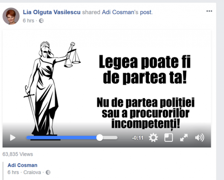 VIDEO. Postarea controversată a ministrului Muncii, Lia Olguța Vasilescu