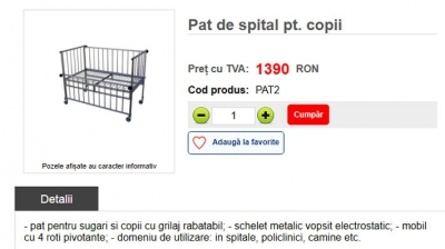 Bătaia de joc din spitale. Un pătuţ pentru copii, 4 800 de lei bucata. Unde merg banii?