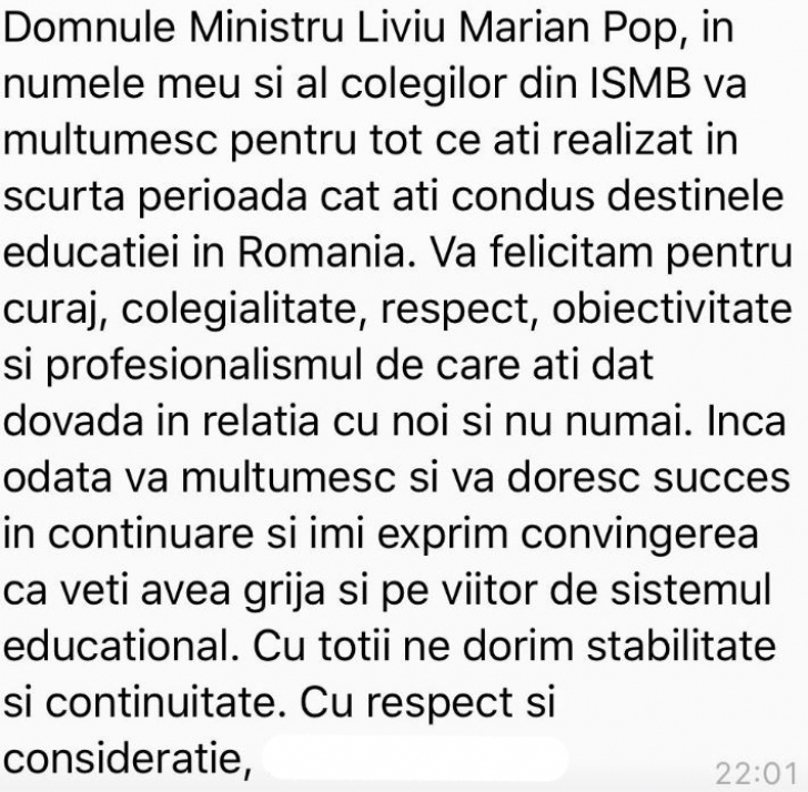 Inspectorii școlari, laude și regrete pentru Liviu Pop