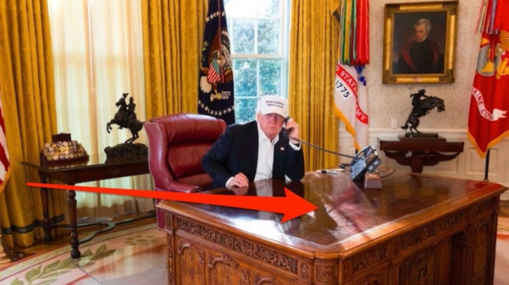  Fotografia cu Donald Trump care a revoltat internetul: Ce face preşedintele american la birou?