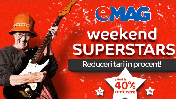 eMAG Weekend Superstars - Se intoarce o campanie puternica de reduceri, valabila doar in weekend