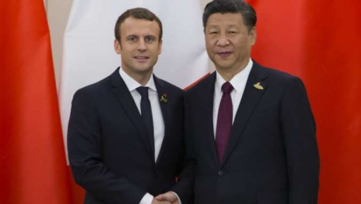 Emmanuel Macron și Xi Jinping