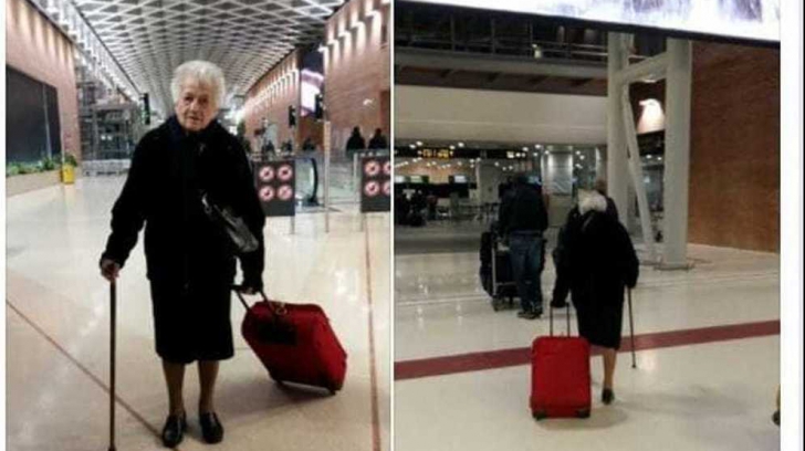 Fotografia cu o bunică de 93 de ani care a devenit virală. Explicaţia e emoţionantă