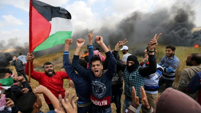 Protest masiv în Fâșia Gaza