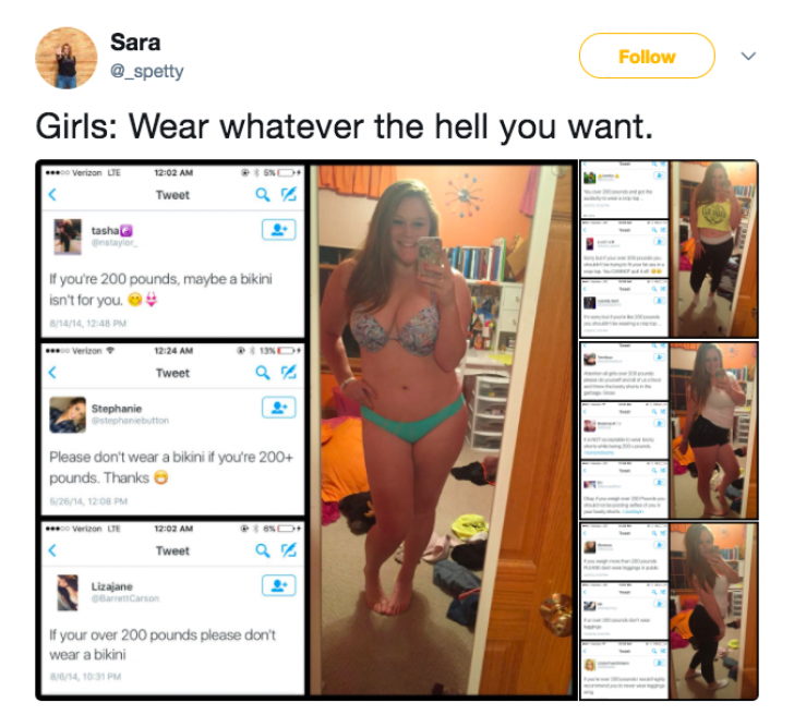 "Haterii" de pe Twitter i-au zis să nu îmbrace bikini, că e grasă. Ce selfie-uri şi-a făcut, uimitor