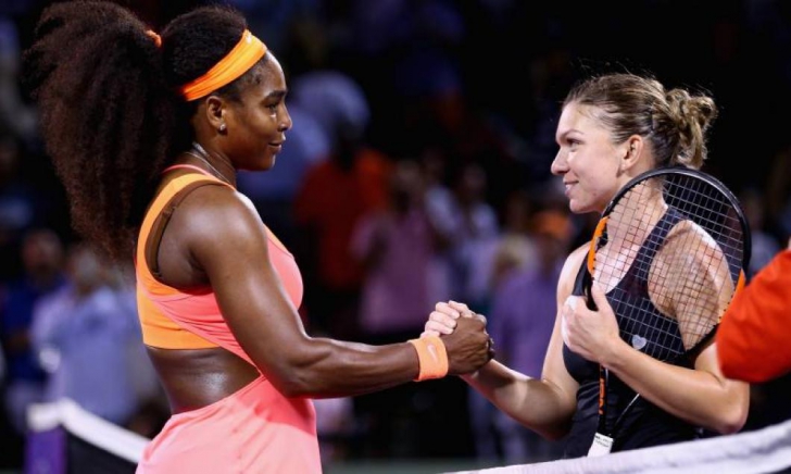 Simona Halep.Nr.1 WTA a jucat azi-noapte cu Serena Williams.ŞOC:americanca a lovit-o pe Simona Halep