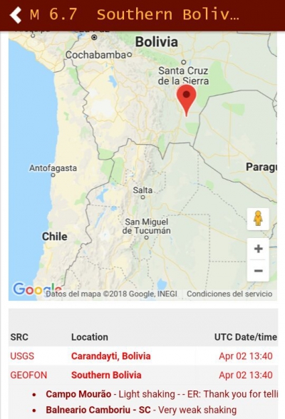 Cutremur în Bolivia