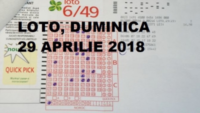 LOTO 29 aprilie 2018 