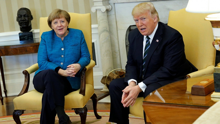 Donald Trump, alături de Angela Merkel, la Casa Albă