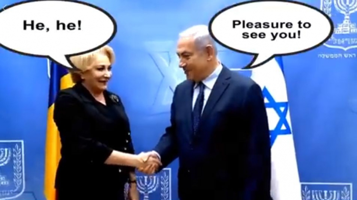 Viralul zilei face ravagii pe Internet. Cum îi răspunde Dăncilă lui Netanyahu în Israel