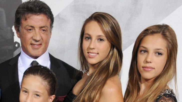 Cum arată fetele lui Sylvester Stallone. Au devenit femei în toată firea