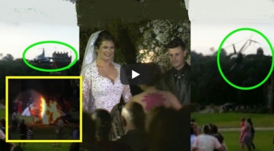 Mireasa s-a prăbușit cu elicopterul