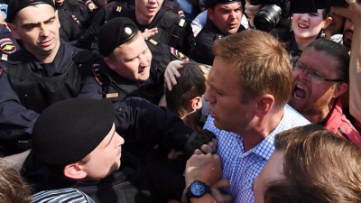 Alexei Navalny, liderul opoziției ruse, a fost arestat. Imagini incredibile!