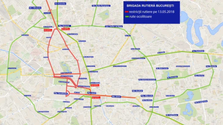 Restricții de circulație în București, sâmbătă și duminică, cu ocazia Semimaratonului Internațional 