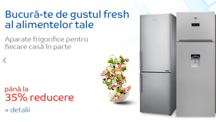 eMAG – 5 combine frigorifice cu discount real de 35%