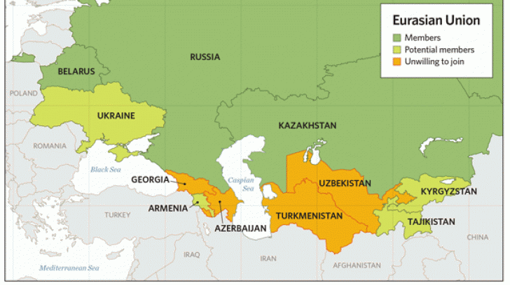 Uniunea Economică Eurasiatică, structură coordonată de Rusia, va semna un acord comercial cu Iranul