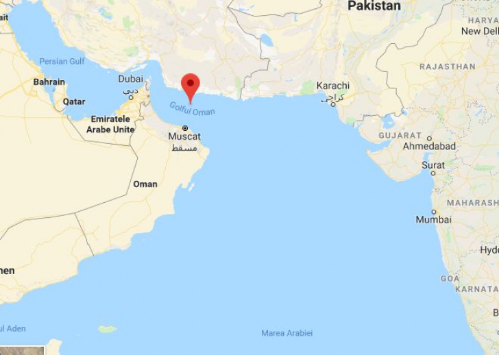O zonă moartă se află în Golful Omanului