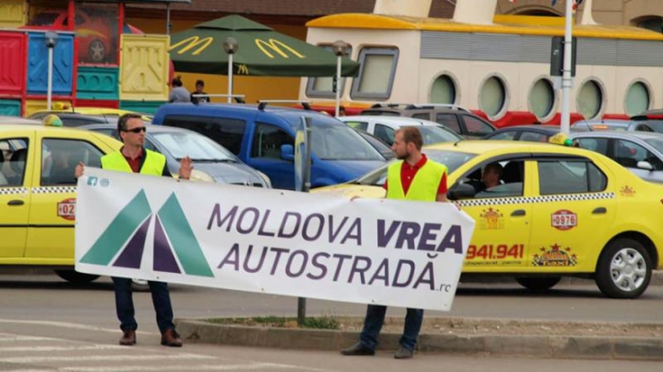 Protest pentru autostrăzi în Moldova