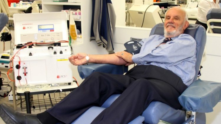 Cel mai mare donator de sânge a salvat peste 2,4 milioane de vieţi