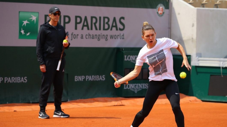 Simona Halep, Roland Garros. Ce a apărut la primul antrenament al Simonei Halep la Paris