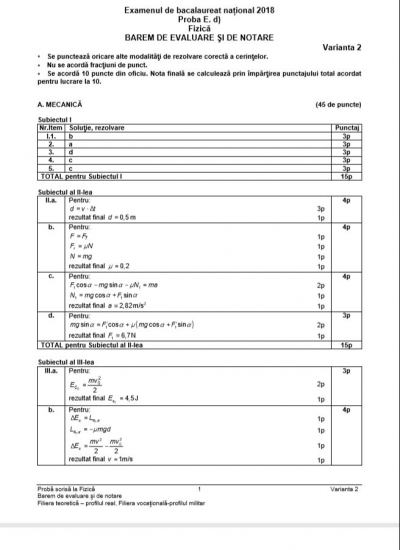 BAREM BAC 2018 - Geografie, Biologie, Anatomie, Chimie, Fizică, Informatică, Logică, Filosofie 
