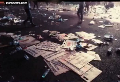 Disputa curățirii Pieței Victoria, la Euronews. Cine a strâns gunoiul lăsat după mitingul PSD
