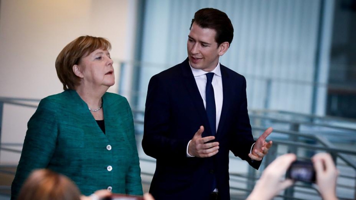 Angela Merkel și omologul austriac Sebastian Kurz