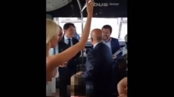 Cum a reacționat Matteo Salvini când i s-a cântat spontan ”Bella Ciao” într-un autobuz
