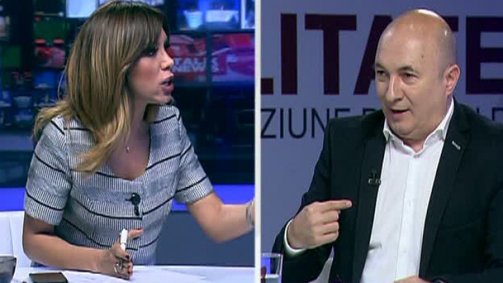 Dispută aprinsă între Denise Rifai şi Codrin Ştefănescu: "Tăiaţi-mi ce vreţi, nu numai microfonul"