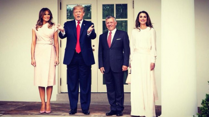 Regina Rania a Iordaniei și Melania Trump, „duel” stilistic la Casa Albă