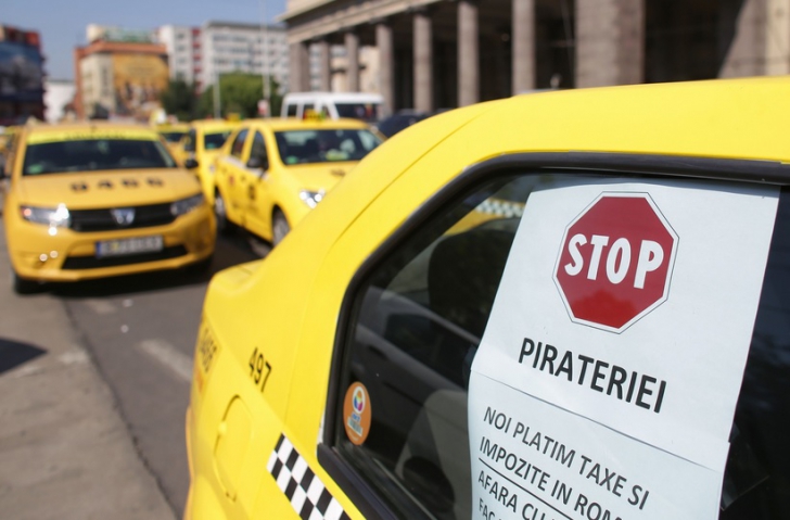 Taximetriștii, protest de amploare &icirc;n Capitală / Foto: Inquam Photos / Octav Ganea
