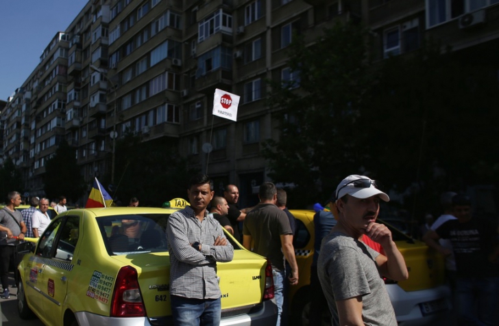 Taximetriștii, protest de amploare &icirc;n Capitală / Foto: Inquam Photos / Octav Ganea
