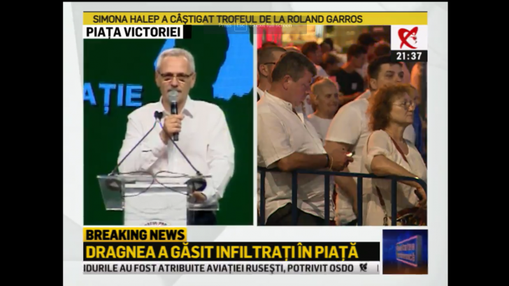 Dragnea, discurs interminabil, în vreme ce piața s-a golit: ”România s-a trezit. Victorie!”