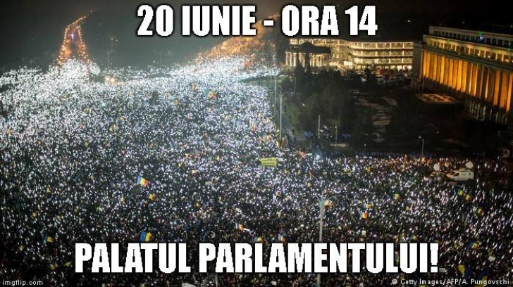 Miting de susţinere pentru Klaus Iohannis, pe 20 iunie, în faţa Parlamentului 