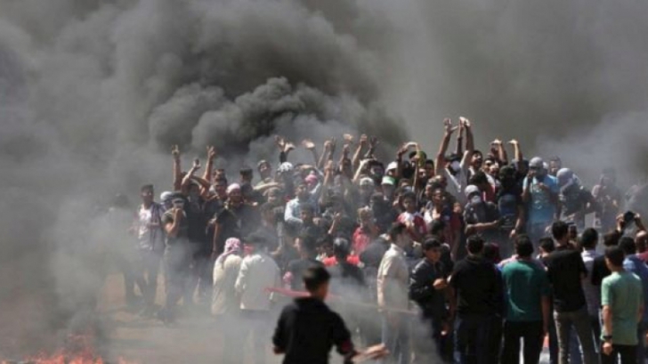 VIOLENŢE la frontiera cu Fâşia Gaza: cel puţin 100 de protestatari răniţi 