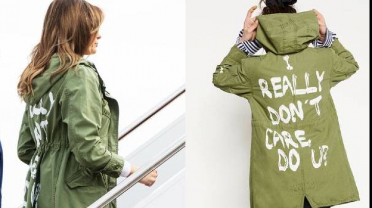 Melania Trump, criticata pentru jacheta