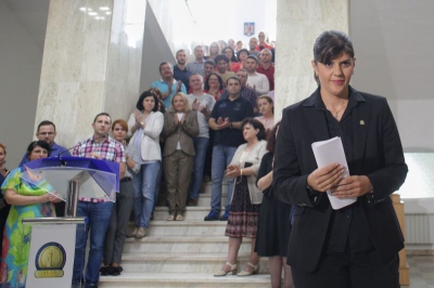 Laura Codruța Kovesi, aplaudată de zeci de procurori la discursul de adio