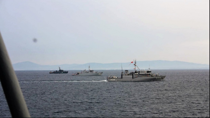 O gruparea navală NATO acostează la țărmul românesc al Mării Negre