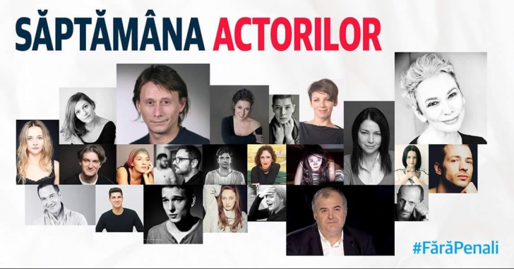 Actorii, în campania "Fără Penali". Marius Manole, Oana Pellea, Victor Rebengiuc strâng semnături
