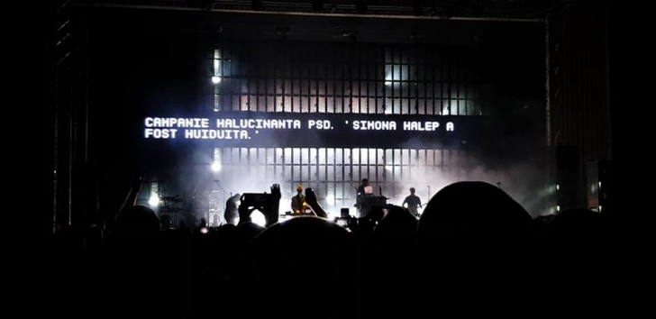 Mesaje devastatoare pentru Dragnea & Co, la concertul Massive Attack (VIDEO)