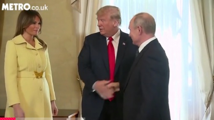 Cum a reacţionat Melania Trump după ce a dat mâna cu Putin. Imaginile care au şocat