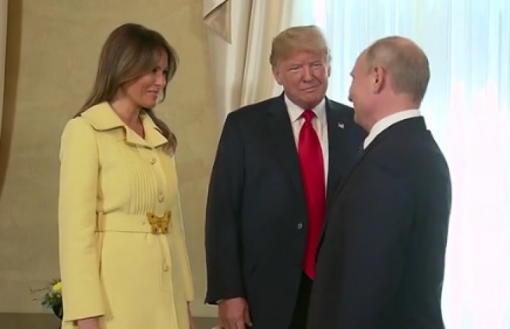 Cum a reacţionat Melania Trump după ce a dat mâna cu Putin. Imaginile care au şocat
