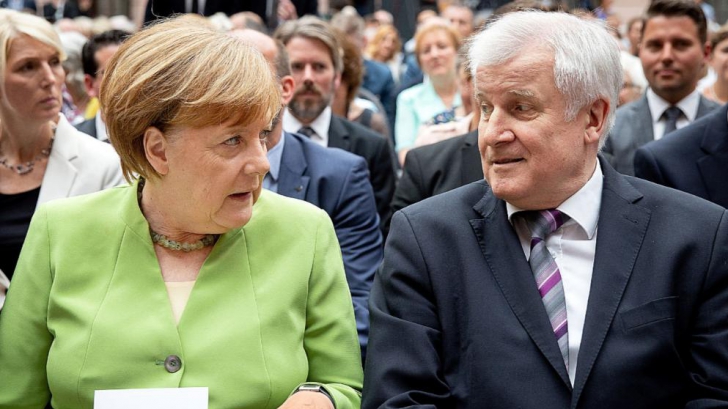 Angela MErkel, alături de liderul CDU, Horst Seehofer