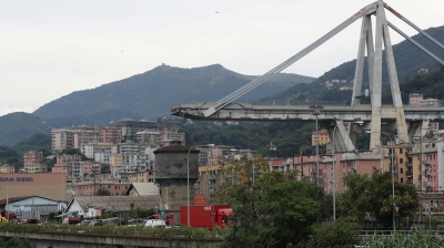Podul prăbușit în Italia