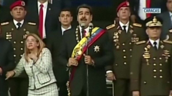 ”Tentativă de asasinat” cu dronă a președintelui Venezuelei, Nicolas Maduro. Panică la Caracas VIDEO